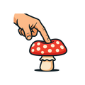 Appuyer sur le champignon