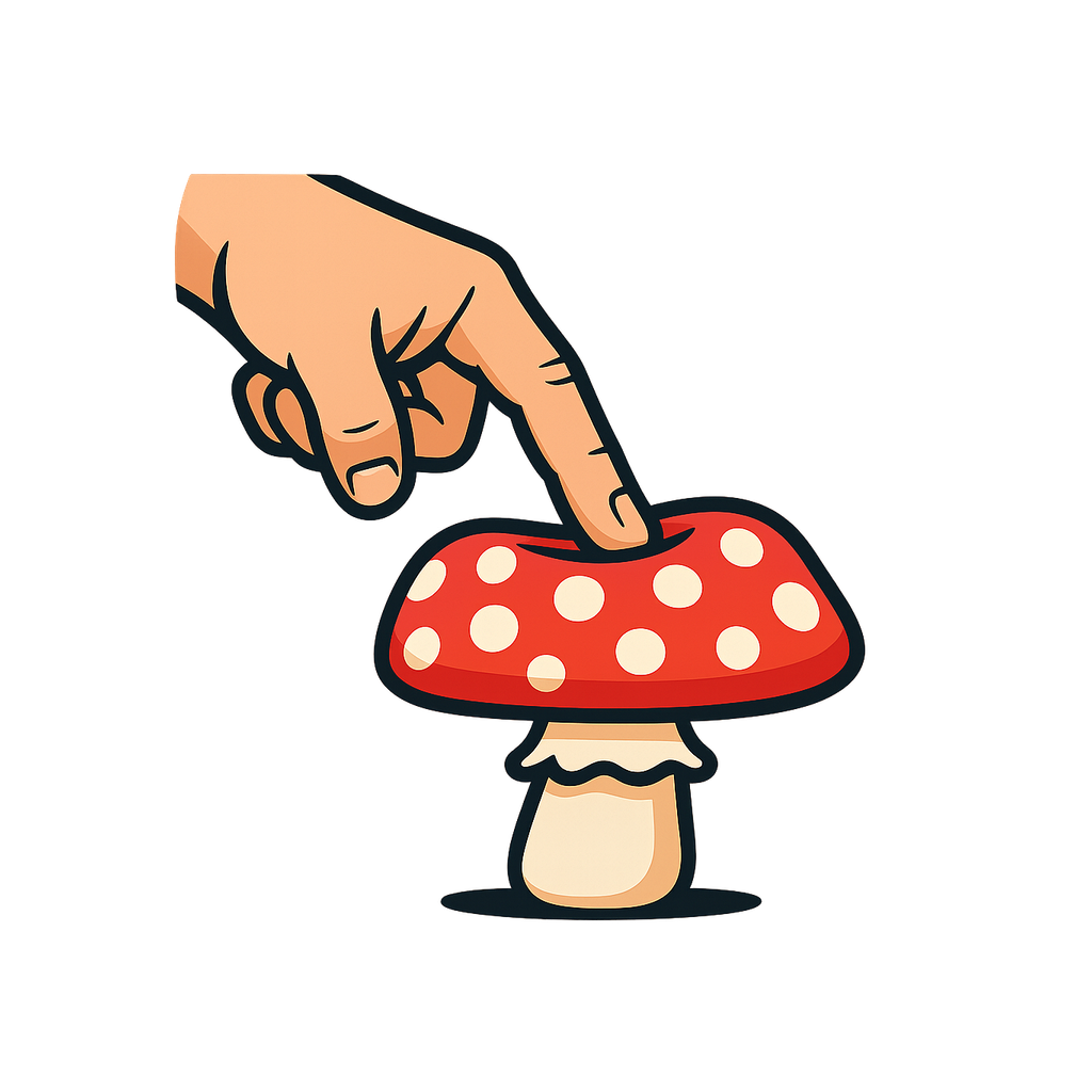 Appuyer sur le champignon
