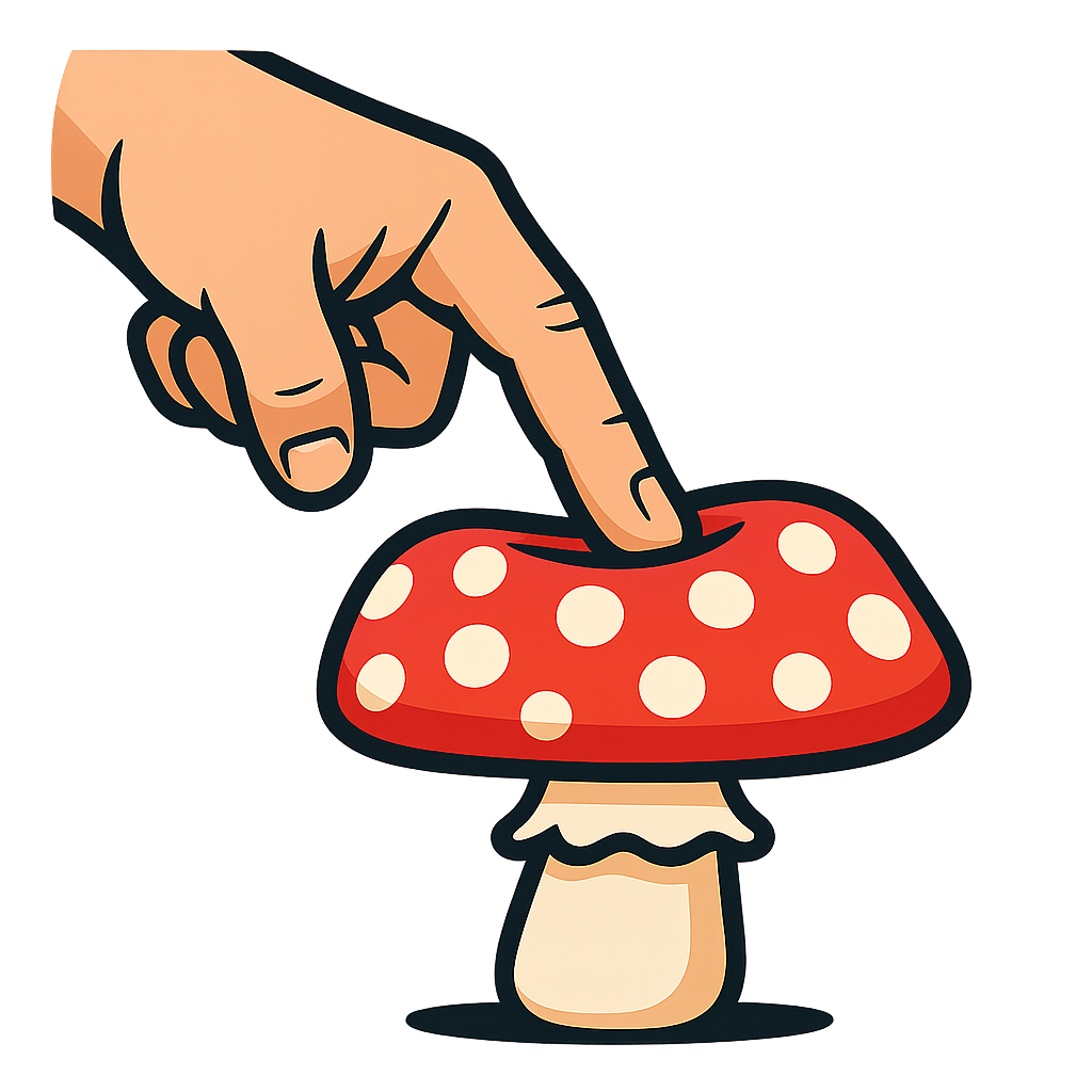 Appuyer sur le champignon