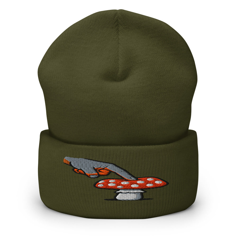 Appuyer sur le champignon - bonnet